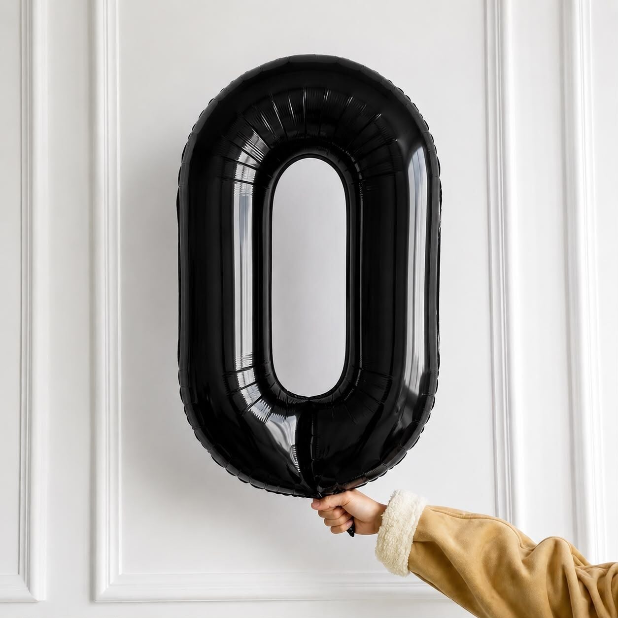 100cm 0 Siyah Rakam Folyo Balon