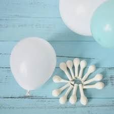 5 inç Mini Beyaz Makaron Balon 10 Adet