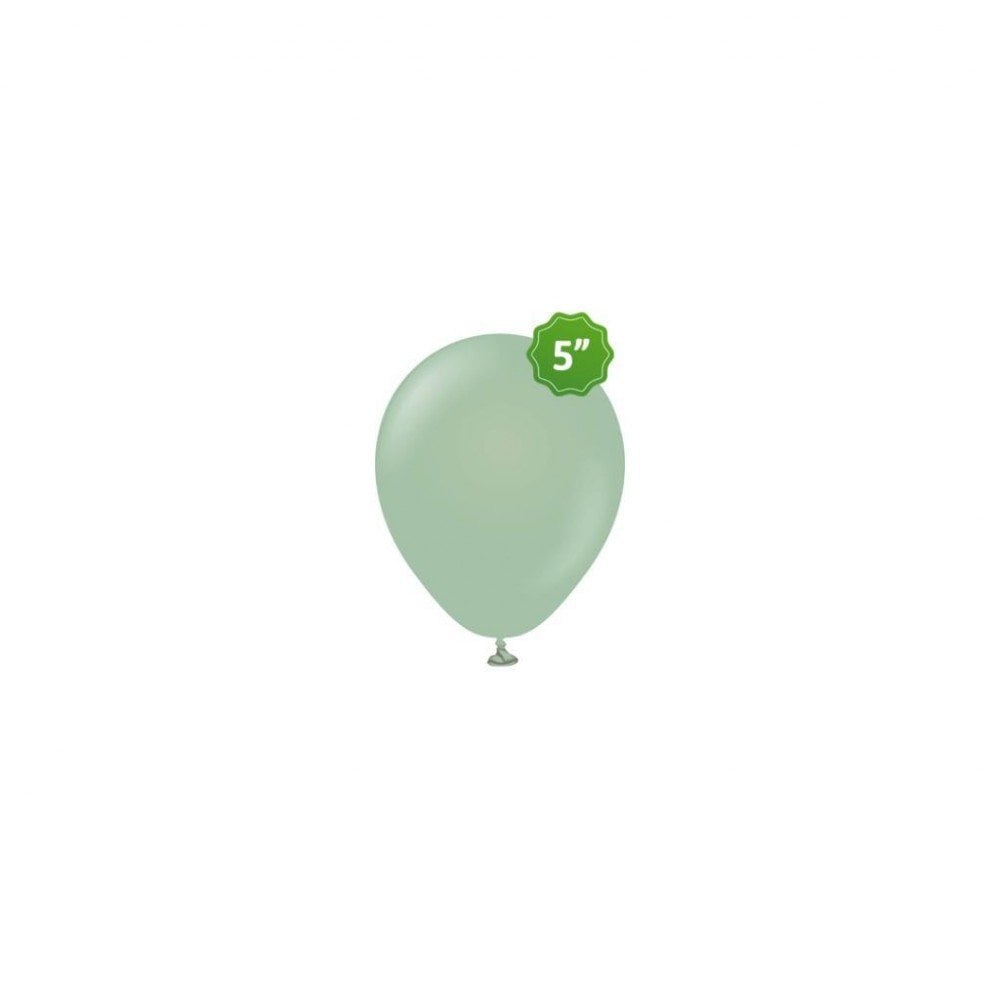 5 inç Mini Kış Yeşili Retro Balon 10 Adet
