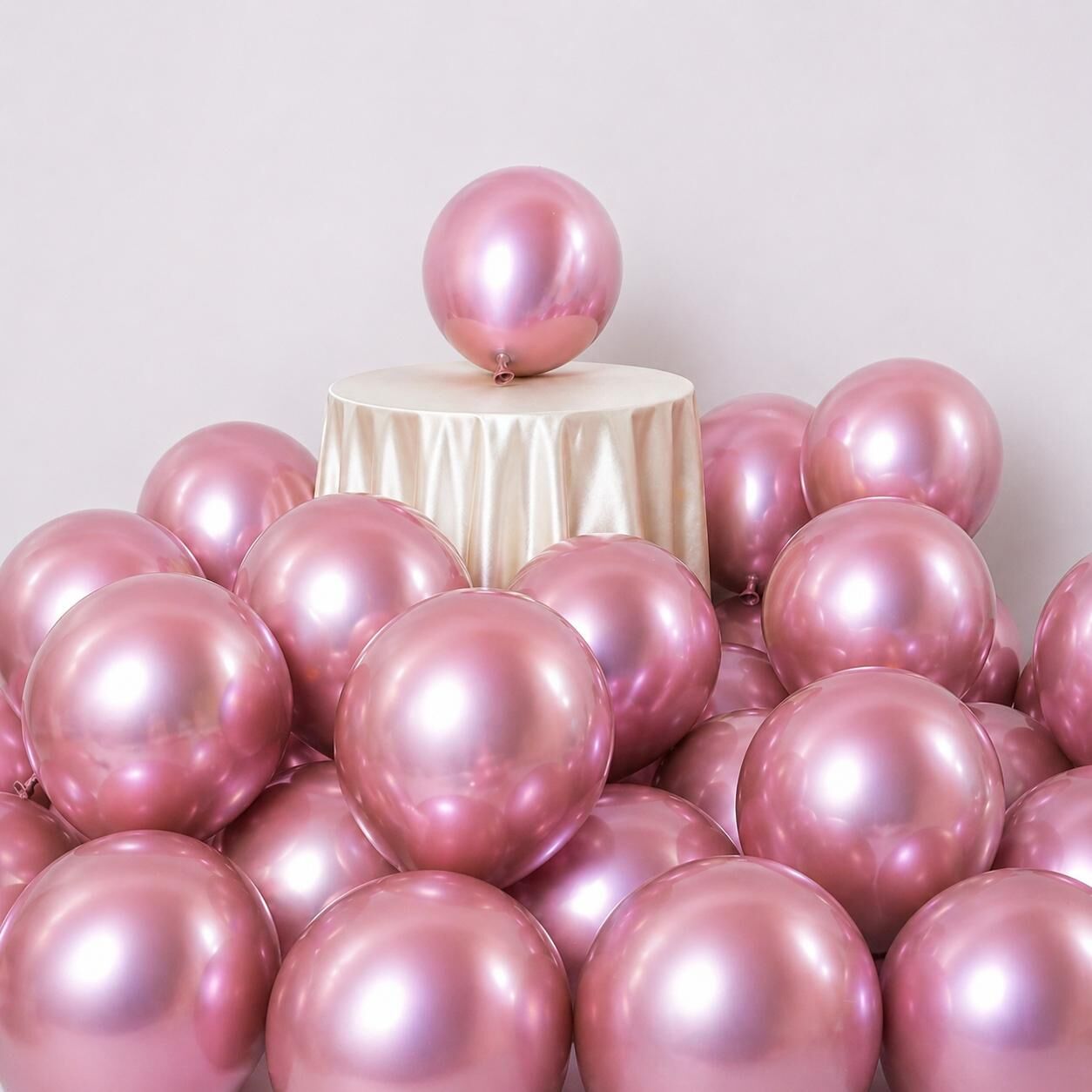 50 Lİ PEMBE KROM BALON