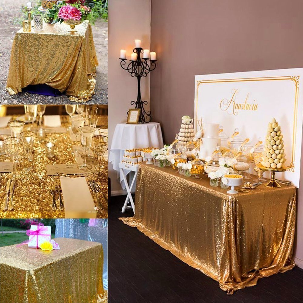 Gold Payet Masa Örtüsü 140x200