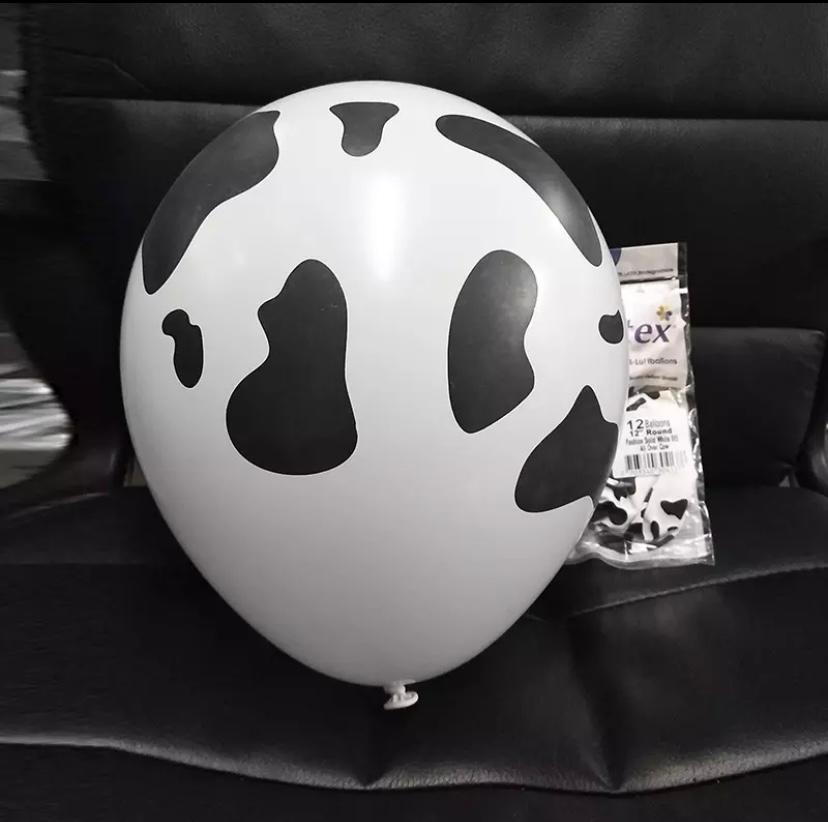 İnek Teması Lateks Balon 5 Adet