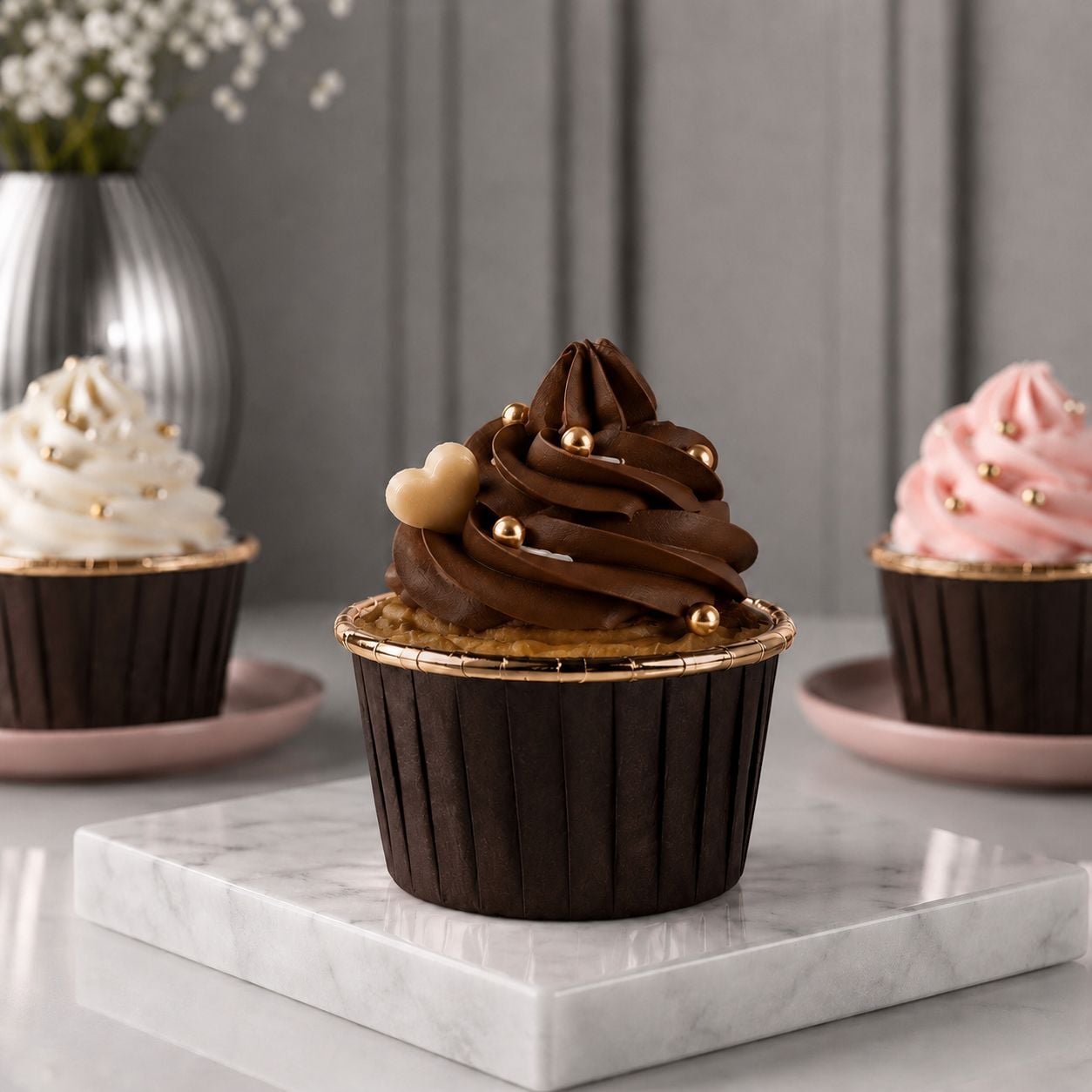 Kahverengi Folyo Muffin Kek Kalıbı 24 Adet