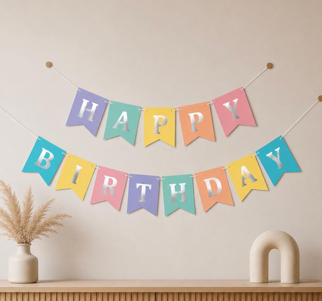 Makaron Happy Birthday Yazısı