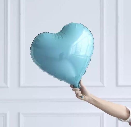 Mavi Kalp Folyo Balon 1 Adet