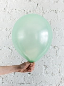 Mint Yeşili Metalik Balon 10 Adet