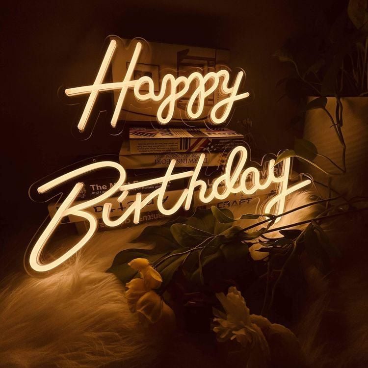 NEON HAPPY BİRTHDAY LED PANO