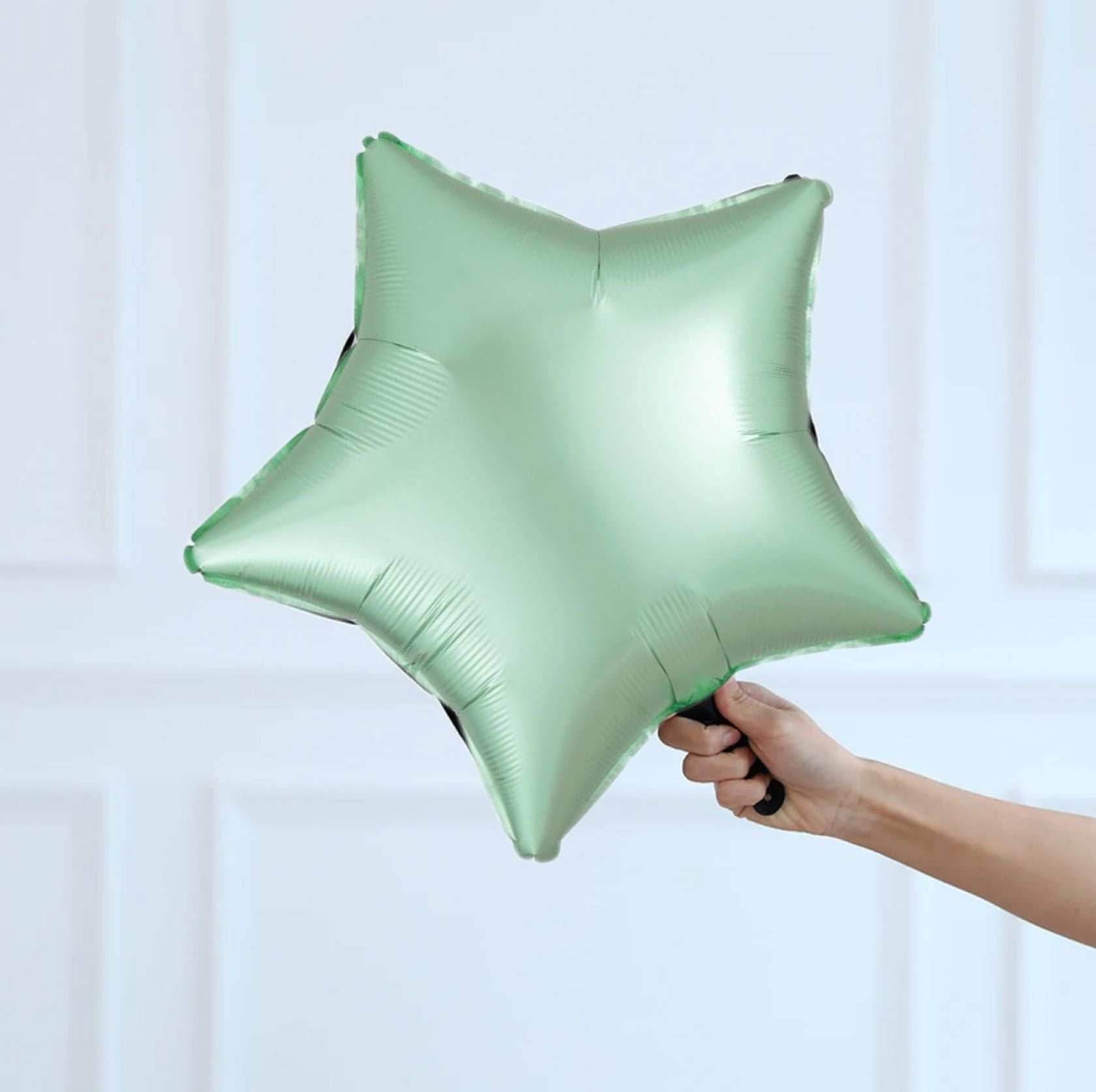 Saten Yıldız Yeşil Folyo Balon 1 Adet