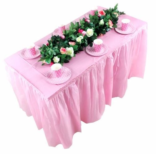Pembe Plastik Masa Eteği 75x420